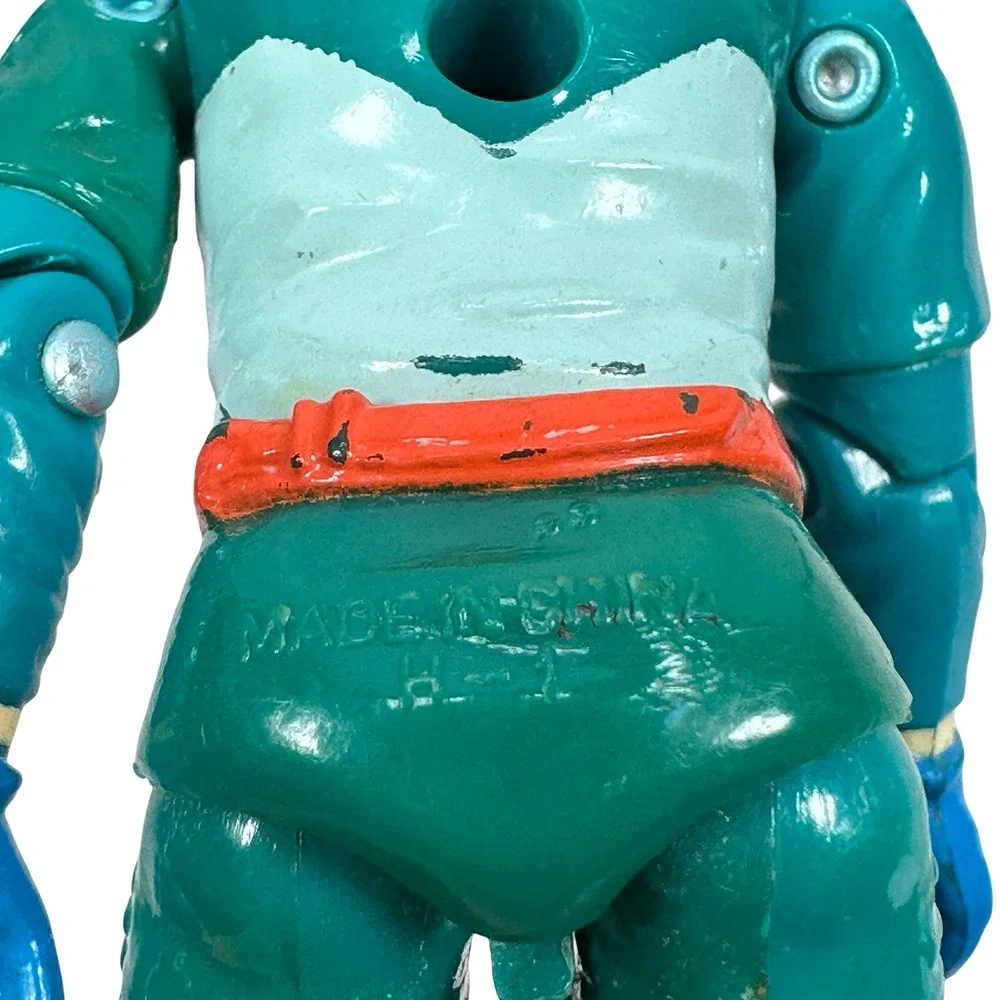 Vintage 1991 Hasbro GI Joe Street Fighter M Bison 3.75 Action Figure Green‎ Red